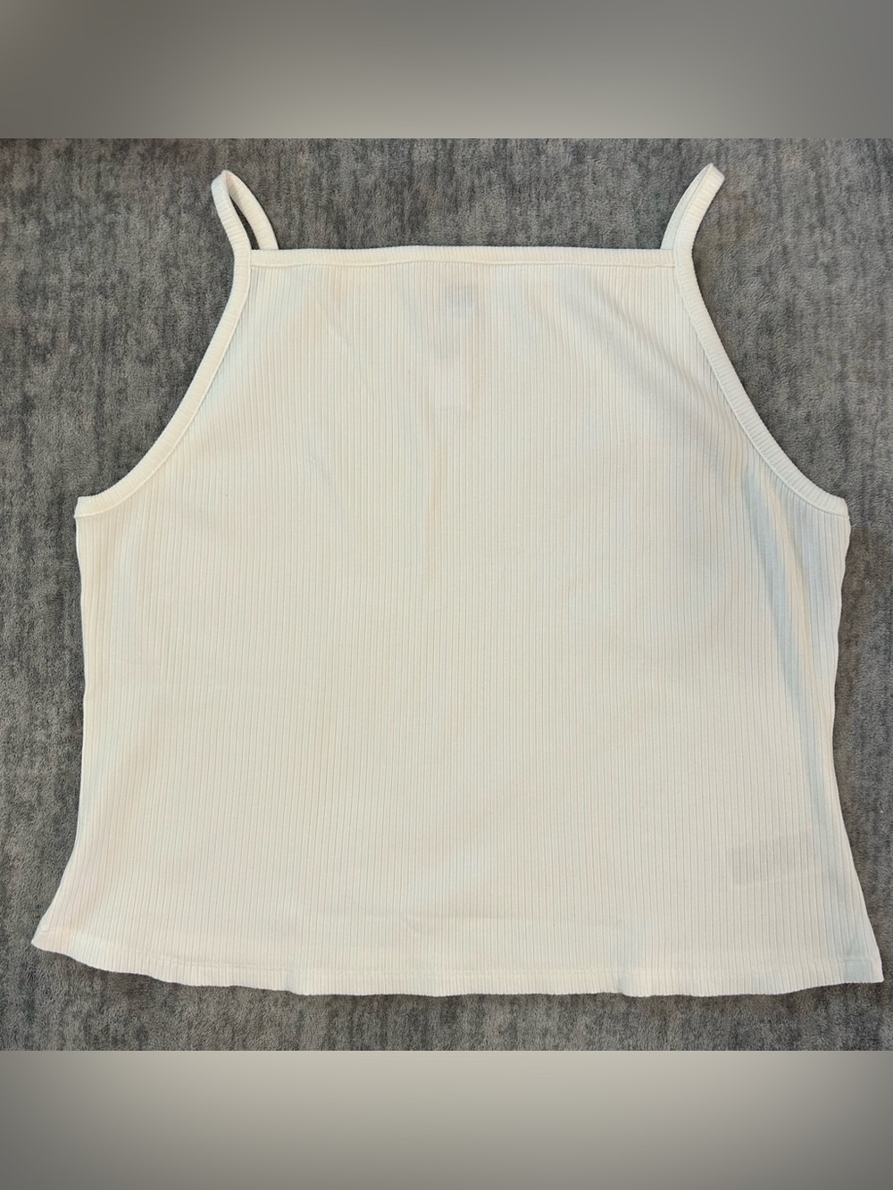Old Navy Women’s Cream Ribbed Knit Square-Neck Cami Tank Top Size 3X Basic NWT